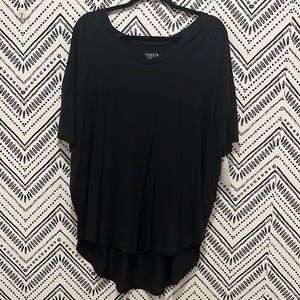 XL long black v-neck tshirt